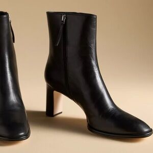 Reformation Gillian Ankle Boot Black Leather
